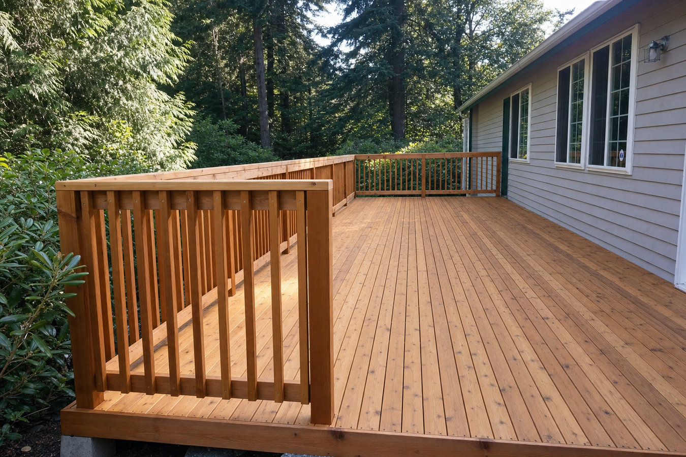 Cedar Wood Deck Construction in Portland, TX